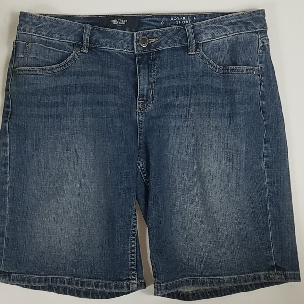 Vera Wang, 0062, Women's Boyfriend shorts, mid rise, Sz 6